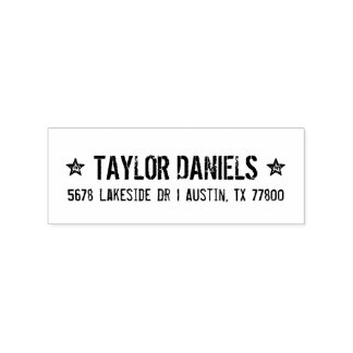 Rustic Stars Return Address Stamp