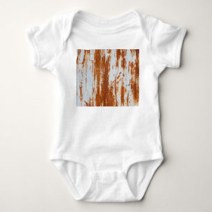 Rustic Steel: Grunge Wall Texture Baby Bodysuit