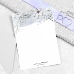 Rustic Stencil Botanical Grey Stationery Paper<br><div class="desc">Stationery paper featuring acrylic brush strokes in blush and sky blue with grey foliage illustrations and a custom script on the bottom. Check out our store for more matching items.</div>