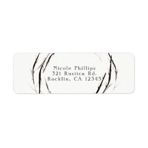 Rustic Sticks Twigs Branches Wreath Invitation