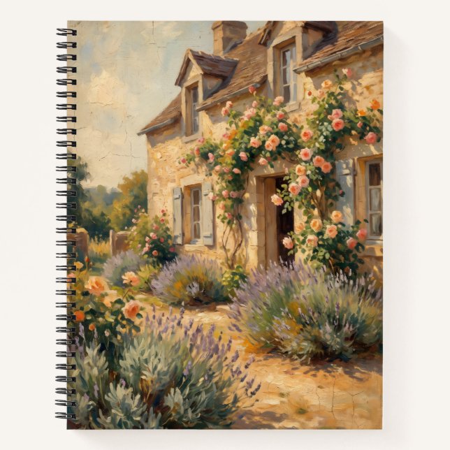 Rustic Stone Cottage in Provence Notebook (Front)