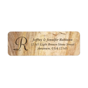 Rustic Stone Monogram Name and Return Address