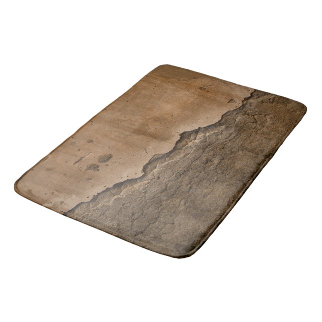 Rustic Stone Wall Napoli 2 - Yin Yang Bath Mat (Angled)