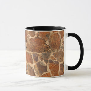 Rustic Stone Wall Structure Geology Warm Glow Mug