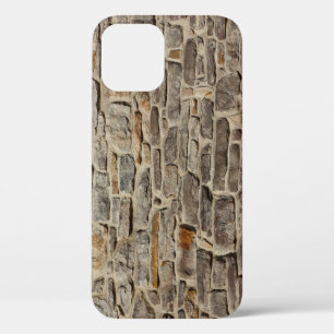 Rustic stone wall, textured decor iPhone 12 case