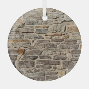 Rustic stone wall, textured decor glass ornament