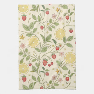 Rustic Strawberry & Citrus Earthy Pattern (1) Kitchen Towel