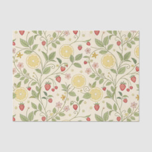 Rustic Strawberry & Citrus Earthy Pattern (1) Tissue Paper