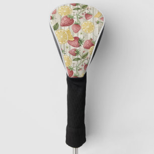 Rustic Strawberry & Citrus Earthy Pattern (8) Golf Head Cover
