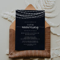 Rustic String Lights 50th Wedding Anniversary 