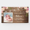 Rustic String Lights Floral Baby Baptism Welcome