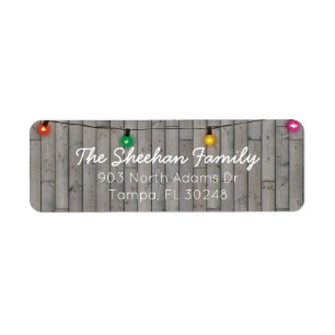 Rustic String Lights Label