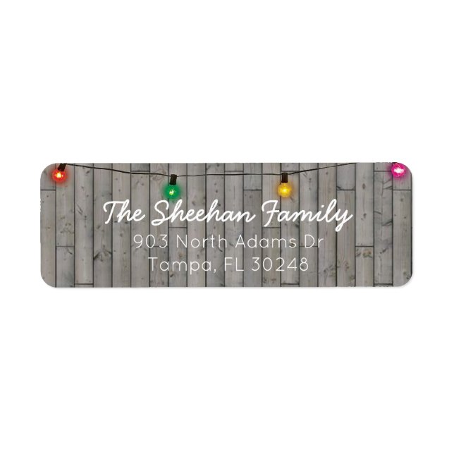 Rustic String Lights Label (Front)