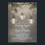 Rustic String Lights Lanterns Country Wedding Invitation<br><div class="desc">A glamours country garden wedding invitations.</div>