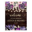 Rustic String Lights Purple Pink Floral Wedding