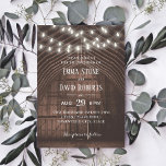 Rustic String Lights Vintage Barn Wedding Invitation<br><div class="desc">Rustic String Lights Vintage Barn Wedding Invitations.</div>