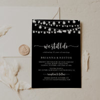 Rustic String Lights We Still Do Vow Renewal  