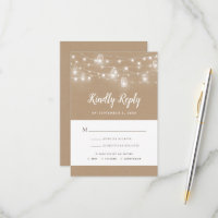 Rustic String Lights Wedding