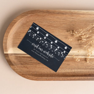  Rustic String Lights Wedding Website   Enclosure Card