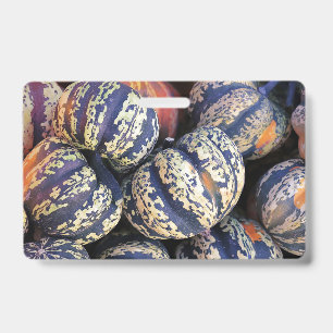 Rustic Striped Pumpkins Badge