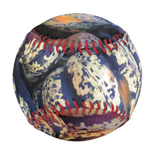 Rustic Striped Pumpkins Baseball