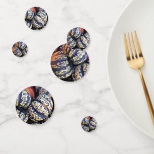 Rustic Striped Pumpkins  Confetti