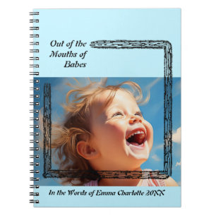 Rustic Style Blue Baby Book