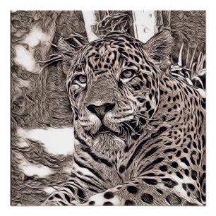 rustic style - jaguar poster
