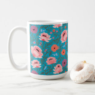 Rustic-Style Watercolor Wildflowers Coffee Mug