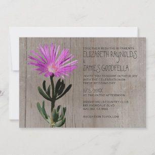 Rustic Succulent Plant Wedding Invitations
