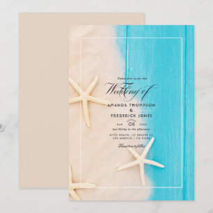 Rustic Summer Beach Wedding Invitation