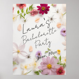 Rustic Summer Daisies Bachelorette Party Poster
