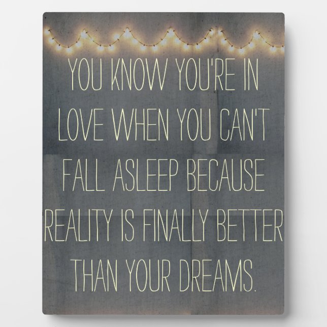 Rustic Summer Fairy Lights Inspirational Love Plaque (Front)