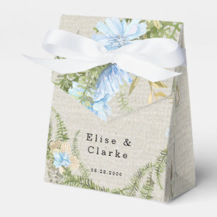 Rustic Summer Fern Wreath Wedding Favor Box