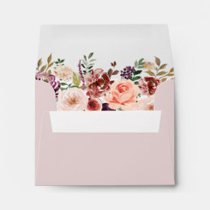 Rustic Summer Floral Self-Addressed RSVP  Envelope