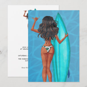 Rustic Summer Surf Beach Vacation Birthday Party I Invitation