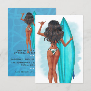 Rustic Summer Surf Beach Vacation Birthday Party I Invitation