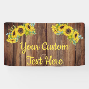 Rustic Sunflower Anniversary Party Photobooth Prop Banner