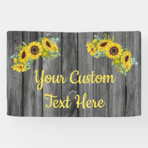 Rustic Sunflower Anniversary Party Photobooth Prop Banner