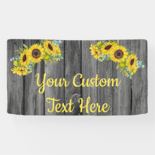 Rustic Sunflower Anniversary Party Photobooth Prop Banner