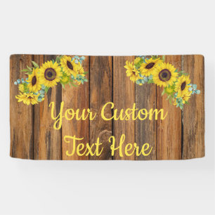 Rustic Sunflower Anniversary Party Photobooth Prop Banner