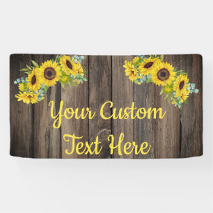 Rustic Sunflower Anniversary Party Photobooth Prop Banner