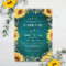 Rustic Sunflower Babys Breath Border Teal Wedding