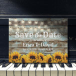 Rustic Sunflower Barn Wedding Save the Date Announcement Postcard<br><div class="desc">Rustic Sunflower & String Lights Barn Wedding Save the Date Announcements.</div>