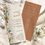 Rustic Sunflower Beige Modern Wedding Flat Program<br><div class="desc">This rustic sunflower beige modern wedding flat program design Features sunflowers, wildflowers, and vintage-inspired floral elements on a neutral beige background. This design offers a simple yet captivating aesthetic perfect for your fall or summer celebration. Explore our collection today and infuse your wedding with the timeless allure of rustic sunflower...</div>