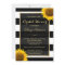 Rustic Sunflower Black White Stripes Bridal Shower