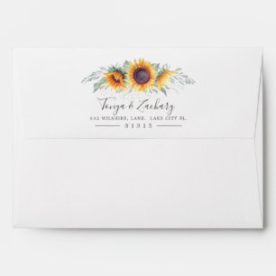 Rustic Sunflower Bloom Envelope