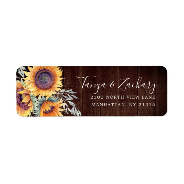 Rustic Sunflower Bloom | Return Address (Front)
