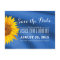 Rustic Sunflower Blue Fabric Save the Date