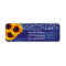 Rustic Sunflower Blue Wood Return Address